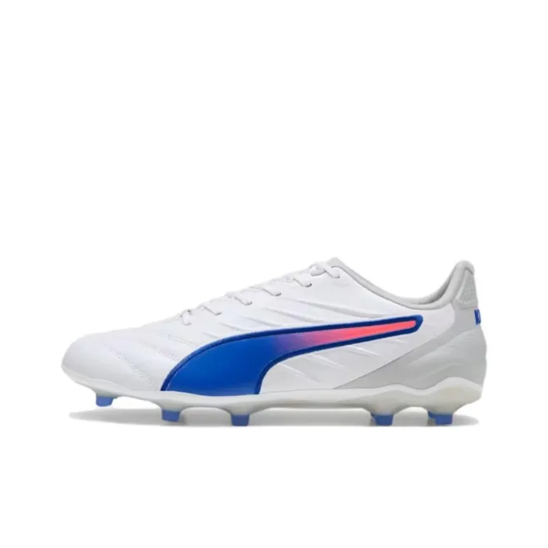 PUMA King Pro Anti Slip Wear Resistant Soccer Shoes Unisex White-0