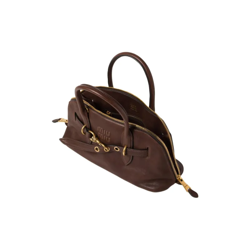 MIU MIU Nappa Leather Shoulder Bag Crossbody Bag Handbag Women's Briarwood-2