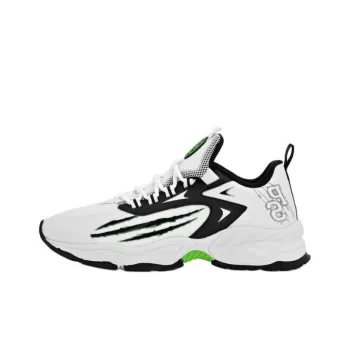 PLEIN SPORT Slip Resistant Low Top Casual Shoes Unisex White/Neon Green