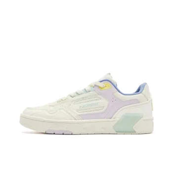 QIAODAN Anti-Slip Wear-Resistant Low-Top Skateboard Shoes Women's Beige Purple
