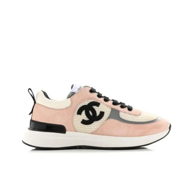 CHANEL 22P Collection Low Top Sports Casual Shoes Women's Pink Black White-1