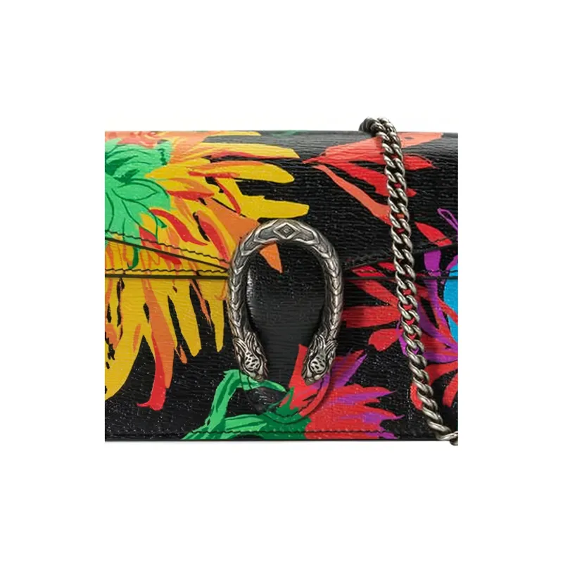 GUCCI Dionysus Leather Shoulder Bag Crossbody Bag Handbag Extra Mini Women's Black/Multicolor-7