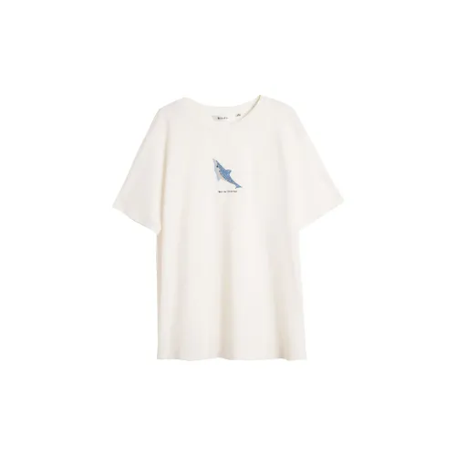 Olrain T-Shirts Women's Cream White