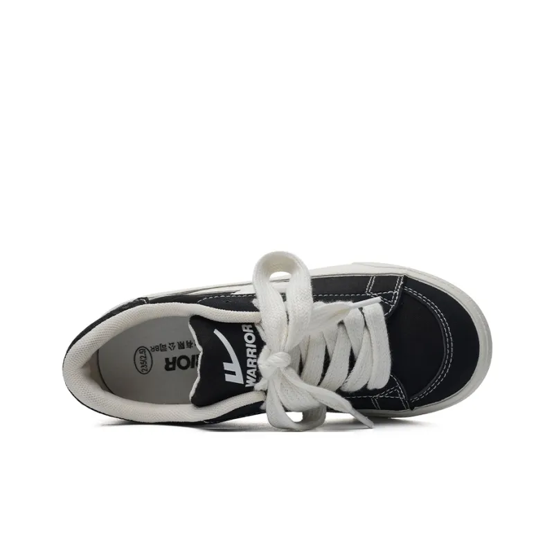 Warrior Wear resistant Lightweight Breathable And Non slip. Low Top Canvas Shoes Women's Black Beige 2.0-2