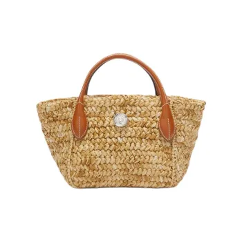 ERMANNO SCERVINO Raffia Tote Bag, Shopping Bag, Handbag Mini Women's Brown