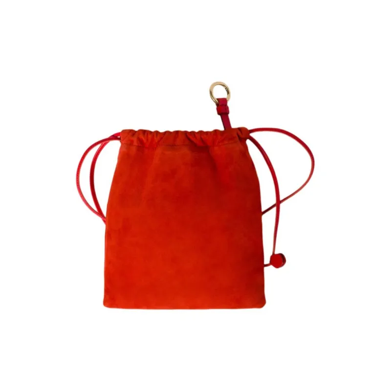 MIU MIU Suede Clutch Women's Glossy Red-1