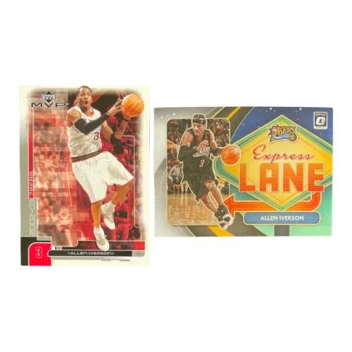 PANINI 2002 UPPER DECK MVP Allen Iverson 76 Persons, Teca 2021 OPTIC Teca, 2 Card Products Pass Sports Cards 2 Pcs