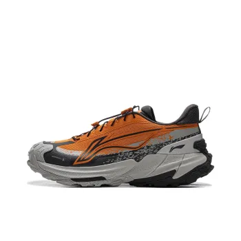 LiNing Elegance 2.0 Shock Absorbers Low Top Outdoor Hiking Shoes Unisex Orange Gray