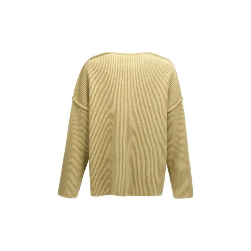 JIL SANDER Geometric Neckline Knitted Jumper-1