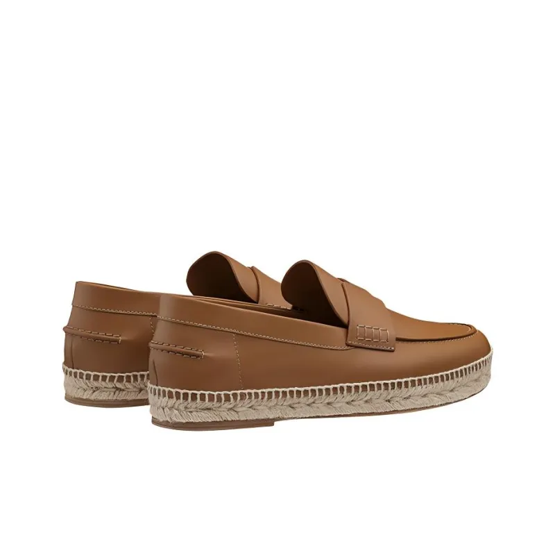 HERMES Espadrilles Men Brown-3