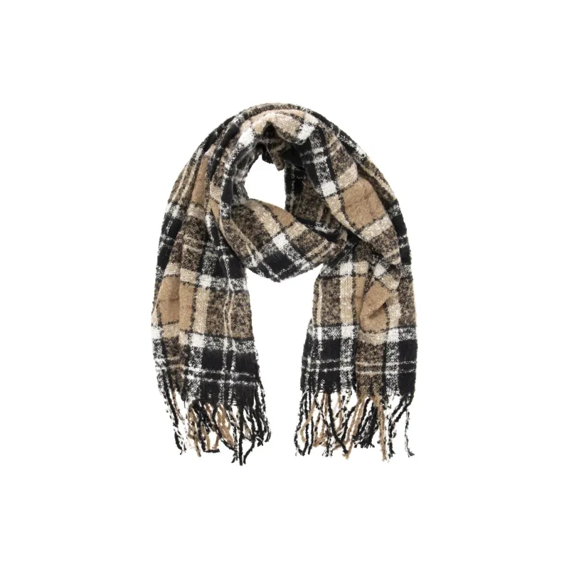 BARBOUR Recycled Polyester Knit Scarves Women's Light Brown-1
