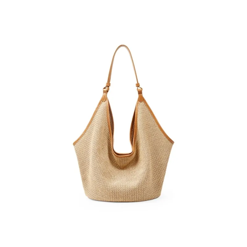 Teenmix PE Bonded Microfiber Synthetic Leather Tote Handbag, Shoulder Bag, Combo Bag Tubas Women's Brown/Black/Apricot-1