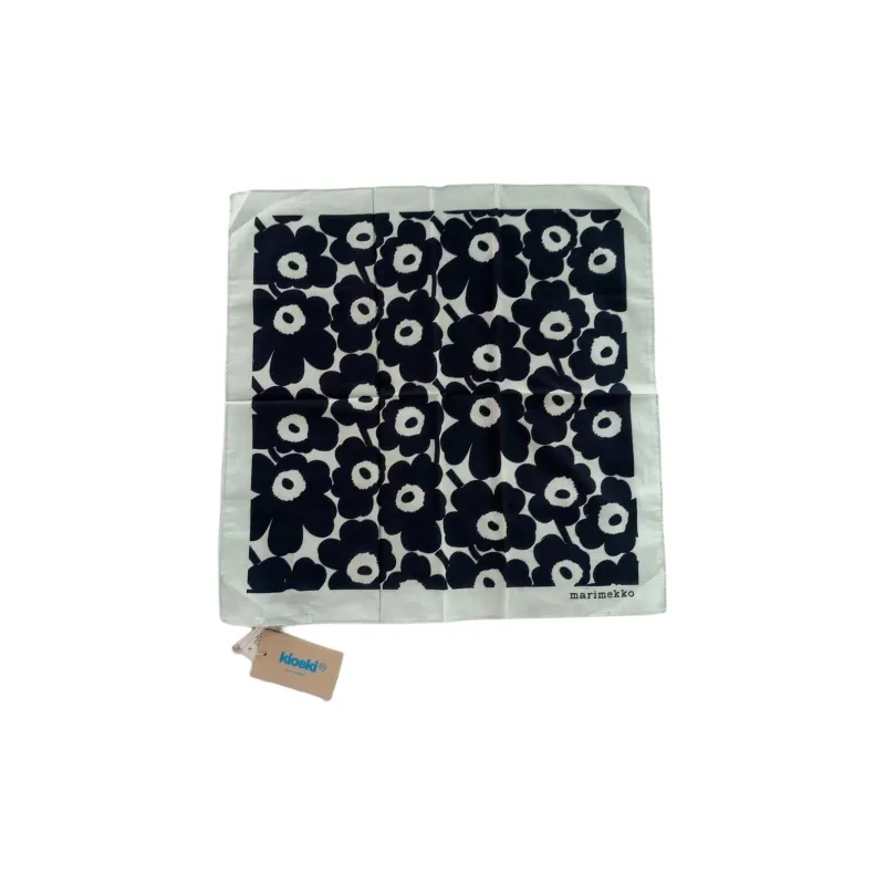 Marimekko Cotton Silk Scarves Unisex Black-1