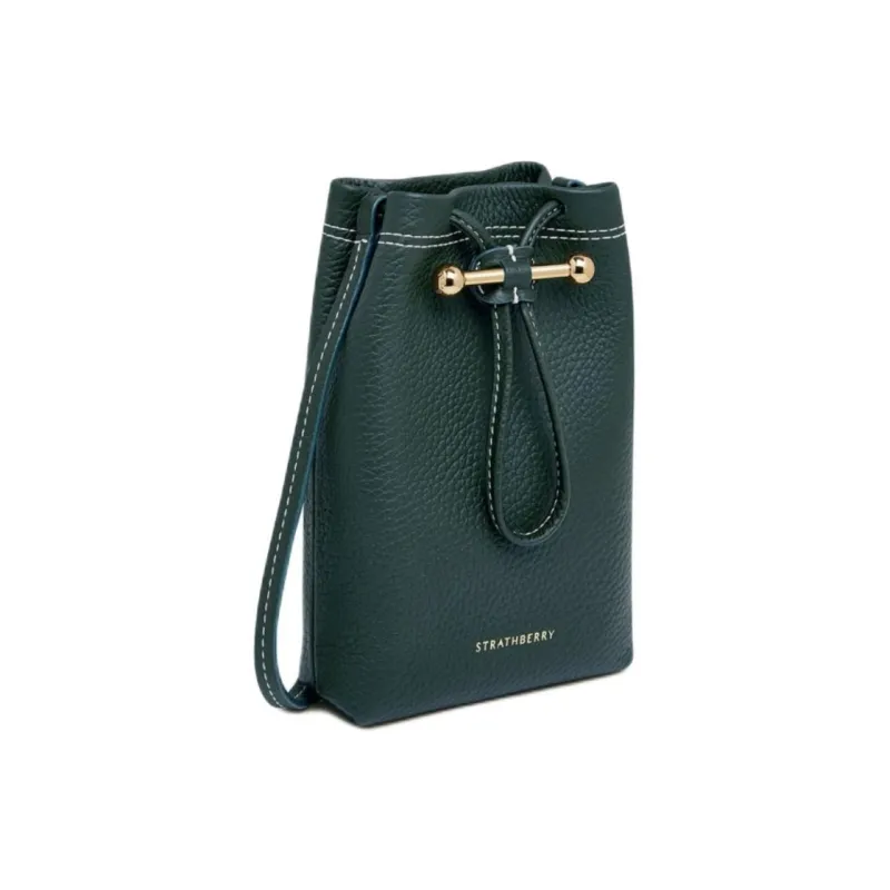 Strathberry Grained Calfskin Crossbody Bag Shoulder Bag Regular Women's Dark Green-2