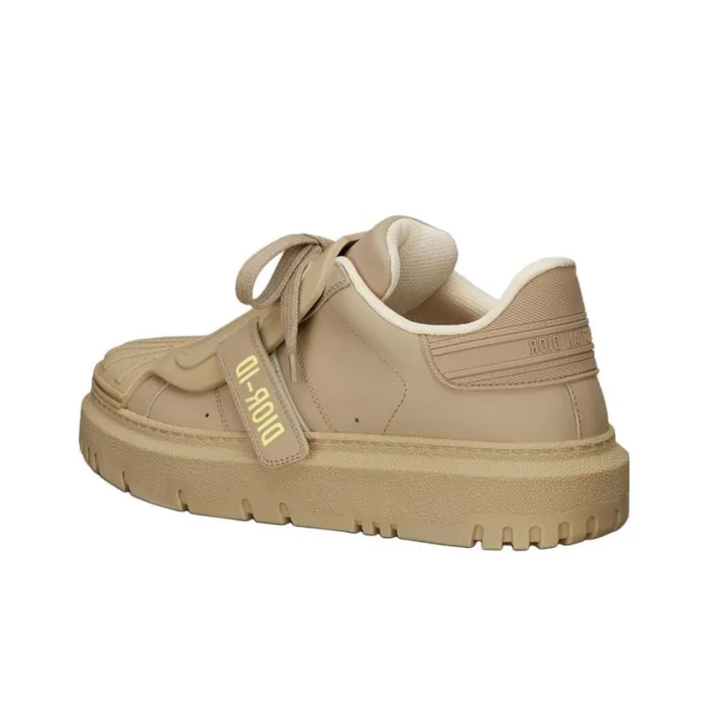 DIOR ID Skateboard Shoes Women's Low Top Beige-2