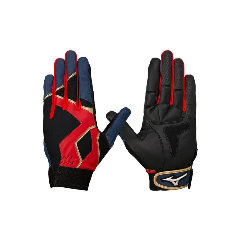 Mizuno Synthetic Leather Nylon Polyester Polyurethane Gloves Unisex Multicolor-1
