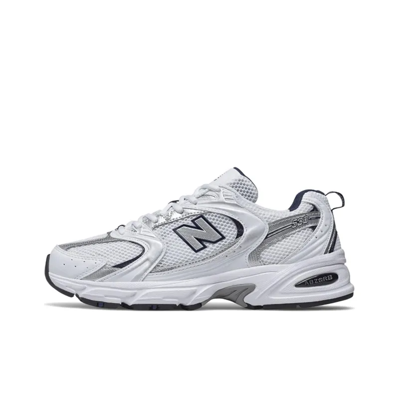 New Balance 530 White Silver Navy-0