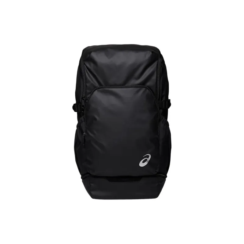 Asics Polyester Bonded Synthetic Leather Backpack Unisex Black-0