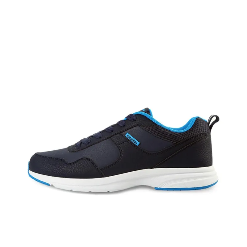 QIAODAN Anti Slip Wear Resistant Low Top Casual Running Shoes Men's Blue Black-0