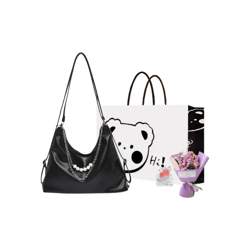 NX DOUGHNUT PU Shoulder Bag Regular Women's White/Black/Pink/Silver-35