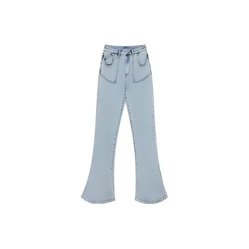 ELF SACK Jeans Women's Washable Denim Blue