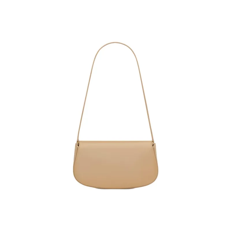 SAINT LAURENT Calfskin Handbag, Shoulder Bag Women's Black Toffee-3