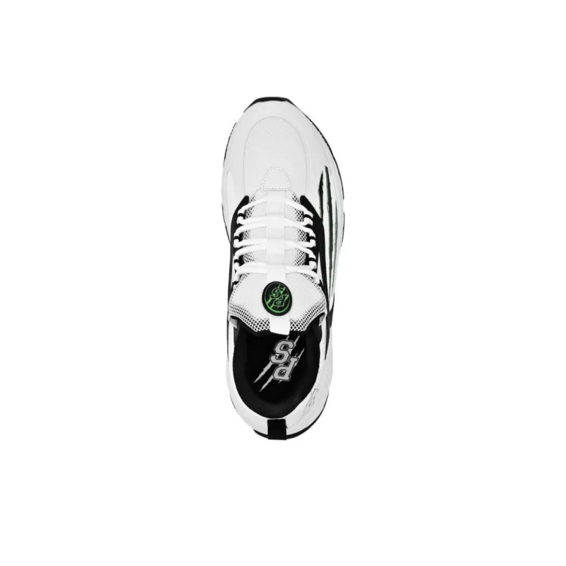 PLEIN SPORT Slip Resistant Low Top Casual Shoes Unisex White/Neon Green-3