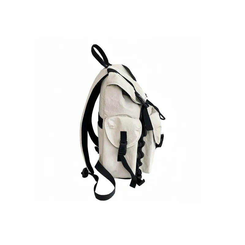 Ceion Keust Nylon Backpack Unisex Orange/White/Black/Gray-1