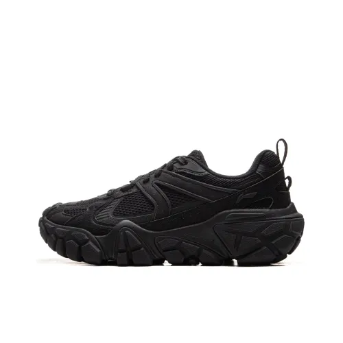 LiNing Dunes Cushioning Anti Slip Wear Resistant Breathable Height Increasing Low Top Casual Shoes Men's Black