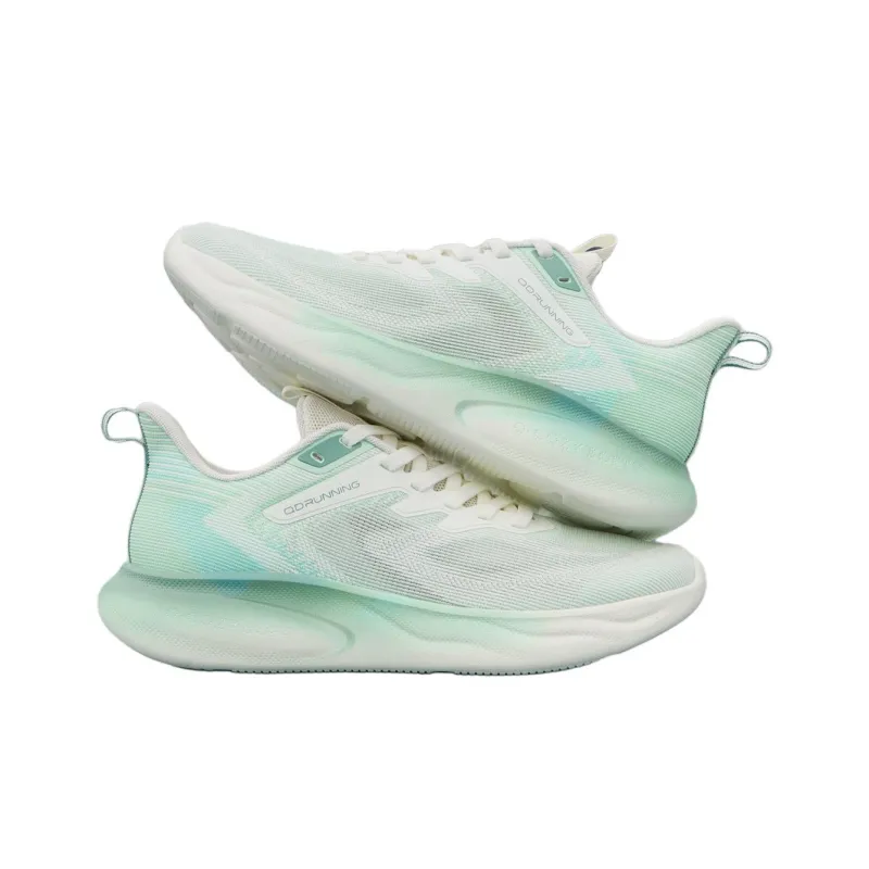 QIAODAN Shock Absorbers With Slip Resistant And Abrasion Resistant Properties Low Top Casual Running Shoes Men's Green-2