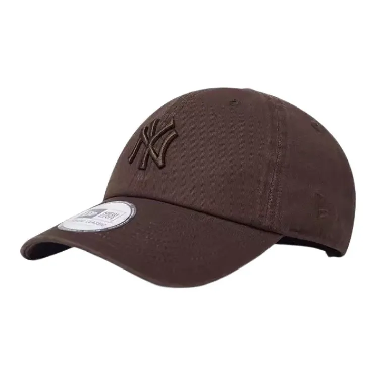 New Era Cotton Baseball Caps Unisex Dark Brown-0