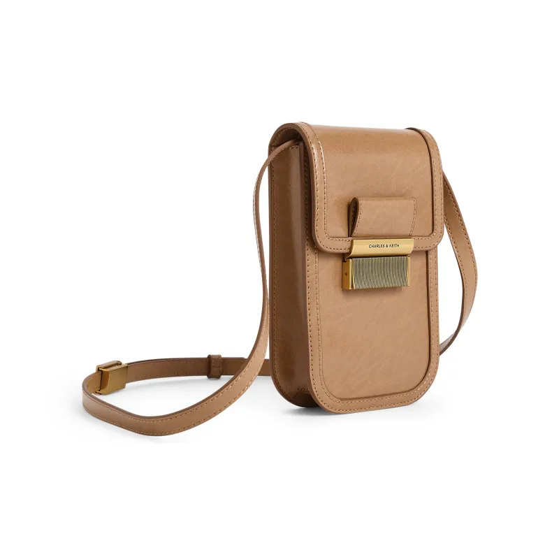 CHARLES&KEITH Fabric Crossbody Handbags Regular Women's Dark Moss/Toffee-7