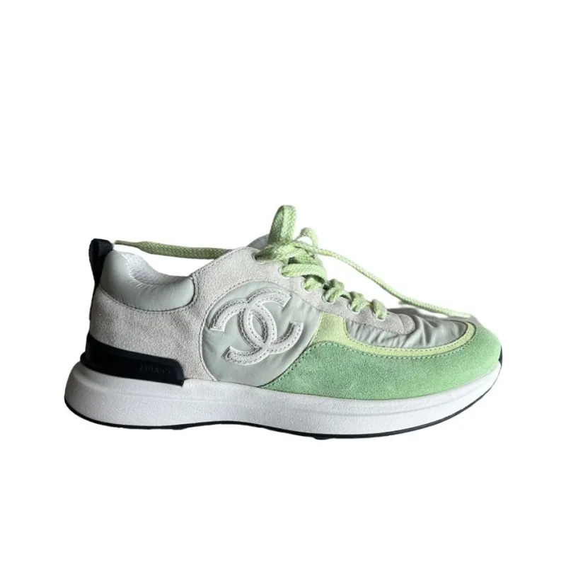 CHANEL Casual Shoes Women's Low-Top Green-1
