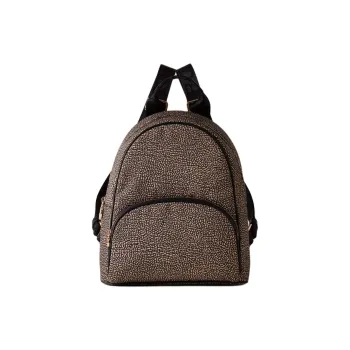 BORBONESE Polyester Backpack Medium Size Women's Natural