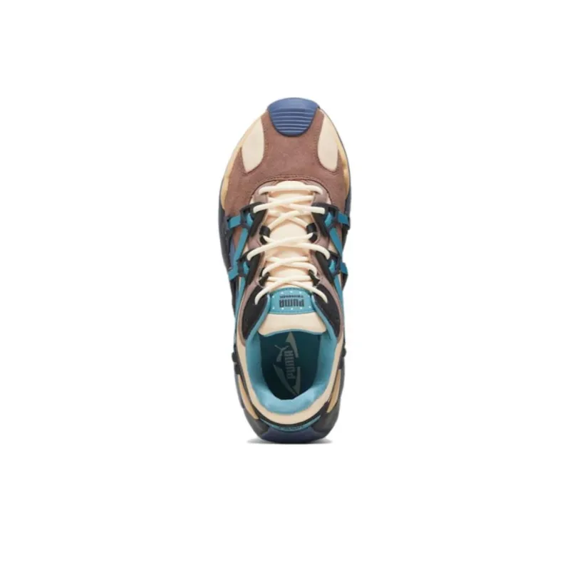 PUMA Anti Slip Wear Resistant Low Top Trekking Shoes Men's Blue Brown-3