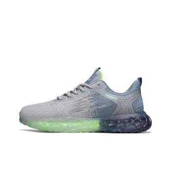 Warrior Cushioning, Abrasion Resistant, Slip Resistant Low Top Casual Running Shoes Men's Gray Blue