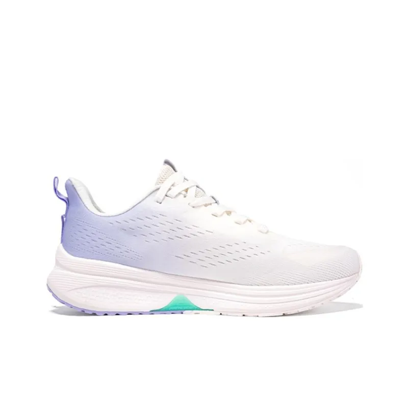 361° Wear Resistant Slip Resistant Low Top Casual Running Shoes Women's White Purple-1