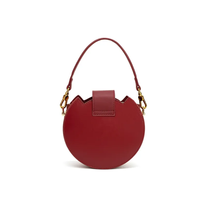 Vigno Synthetic Leather Handbag, One Shoulder, Crossbody Bag Regular Women's Red-3
