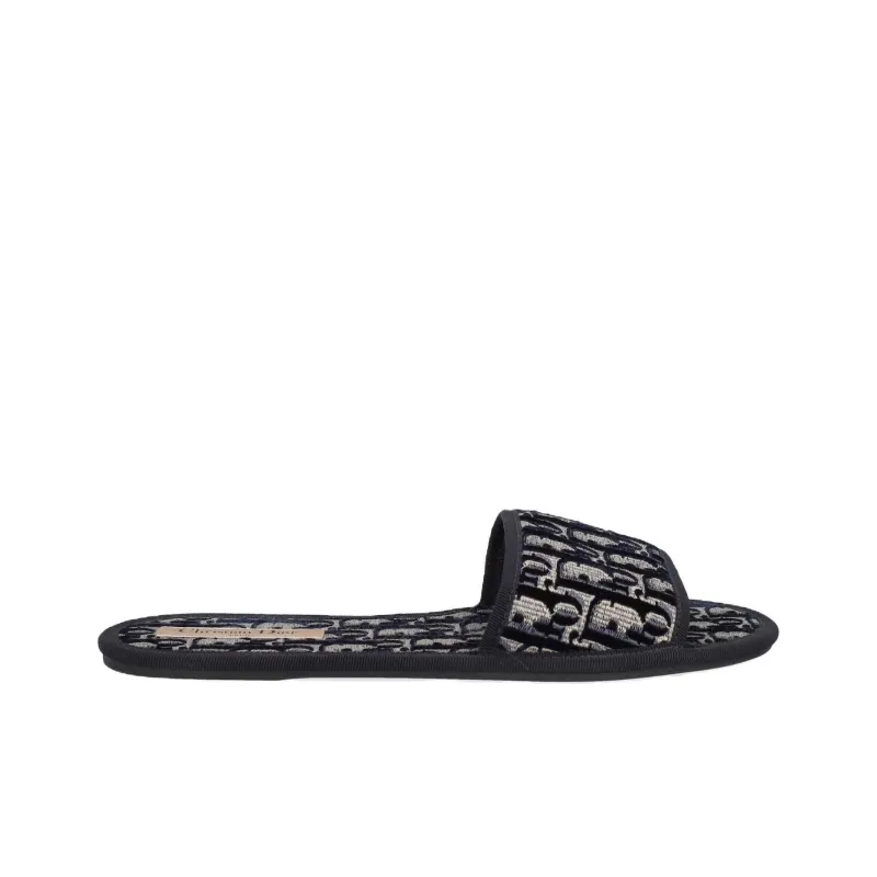 DIOR Chez Moi Slide Slippers Women's Black-6