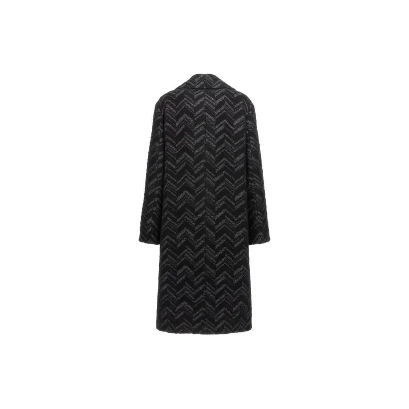 MISSONI Lame Chevron Boucle Knit Coat-1