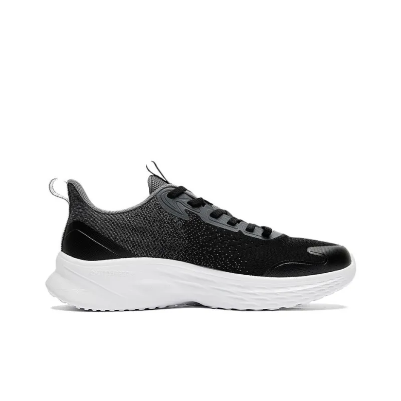 QIAODAN Cushioning Breathable Low Top Casual Running Shoes Men's Black-1