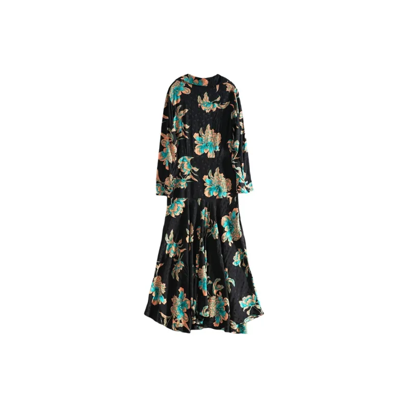 Sandro Long Sleeved Dress Women's Black-1
