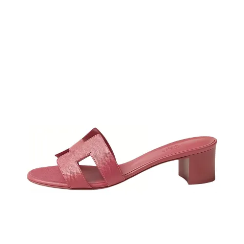 HERMES Oasis Slide Slippers 5cm Women's Pink