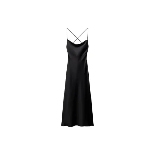 ZARA Trf Slip Dresses Women's Black