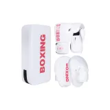 BOX White Pink 1 Pair+Punch Bag 2 Pcs+Kick Pad 1 Pc
