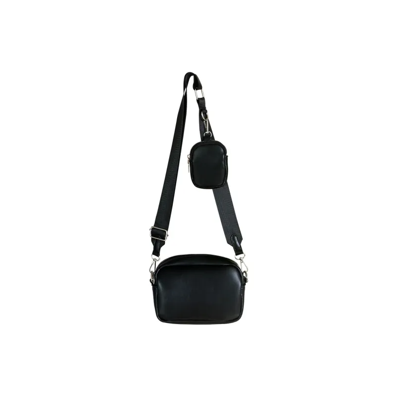 Carksky PU Crossbody Bag Women's Black-0