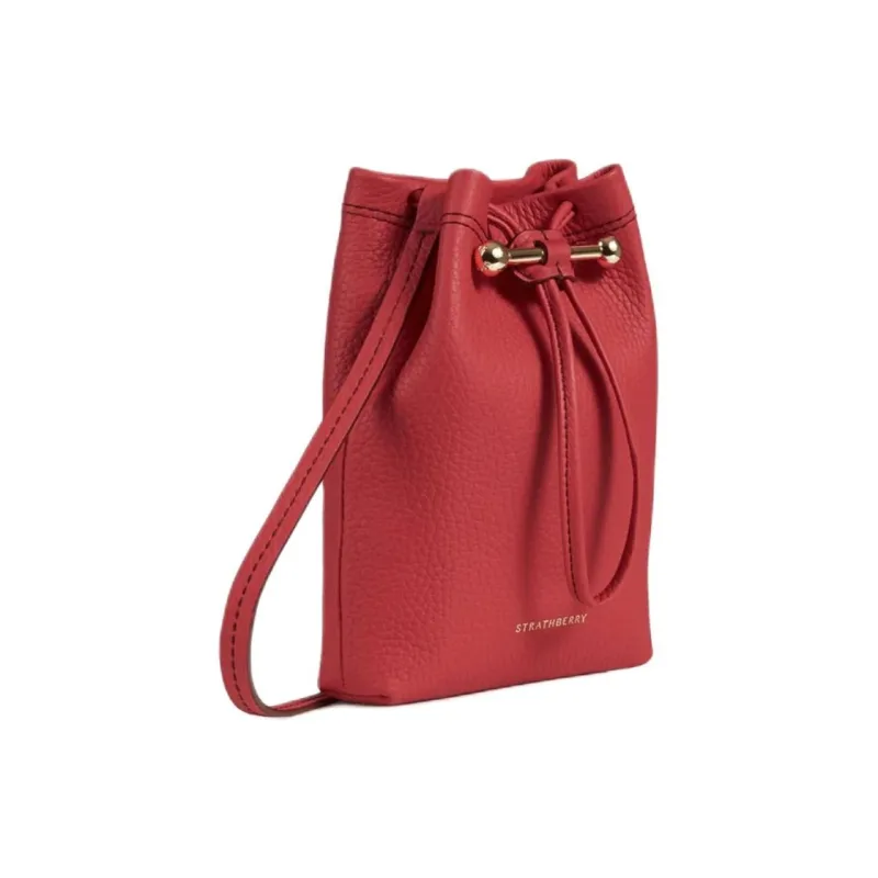 Strathberry Grained Calfskin Crossbody Bag Shoulder Bag Regular Women's Overripe Red-2