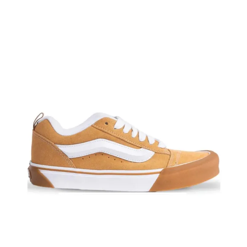 Vans Knu Skool Anti Slip Wear Resistant Low Top Skateboard Shoes Men's Yellow-1