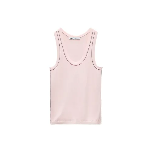 ZARA Tank Tops Women's Pink