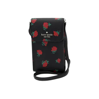 Kate Spade Leather Cell Phone Pouch Crossbody Bag Shoulder Bag Women's Black